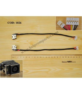 DC JACK POWER HP COMPAQ CQ71 PAV. DV6-1000 DV6-1100 DV6-1200 DV6-1300 DV7-3000 SERIES +CABLE 536857-001 ORIG.