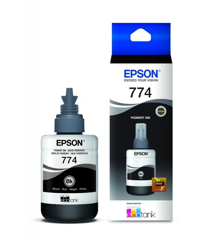 BOTELLA EPSON BK 774 T774120-AL M100 M105/M200/M205/L606/L655/L656/L1455 140ML BK 6.000 PAG