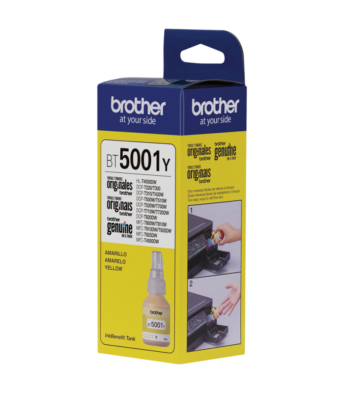 BOTELLA BROTHER BT5001Y YELLOW 41.8ML/DCP-T300/ DCP-T510W/T710W/ MFC-T910DW 5000PGS