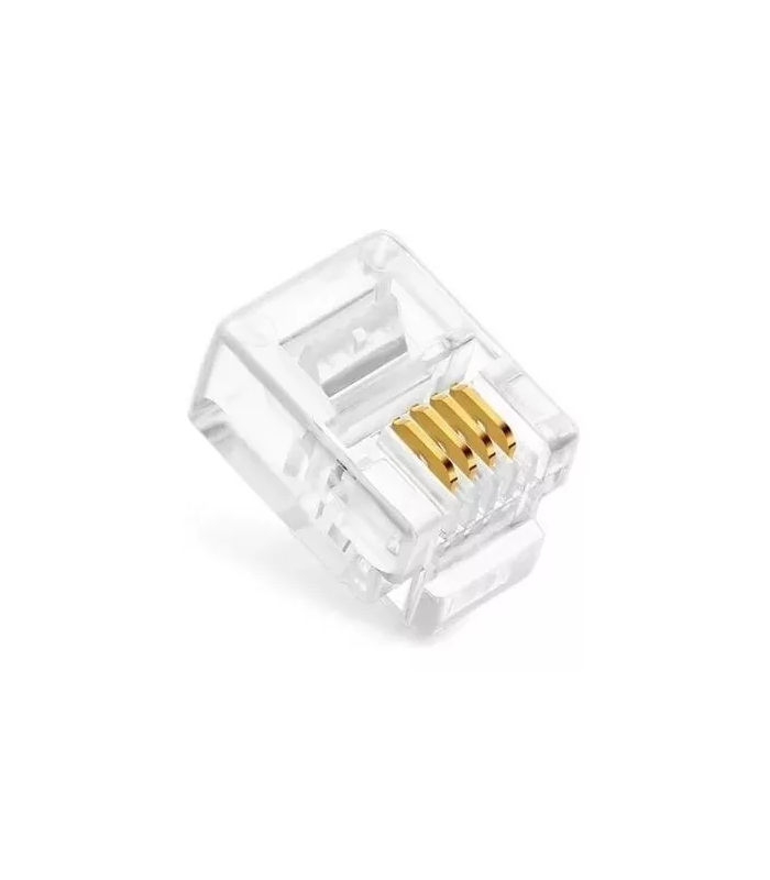 CONECTOR RJ11 10µ 4 HILOS PARA TELEFONO