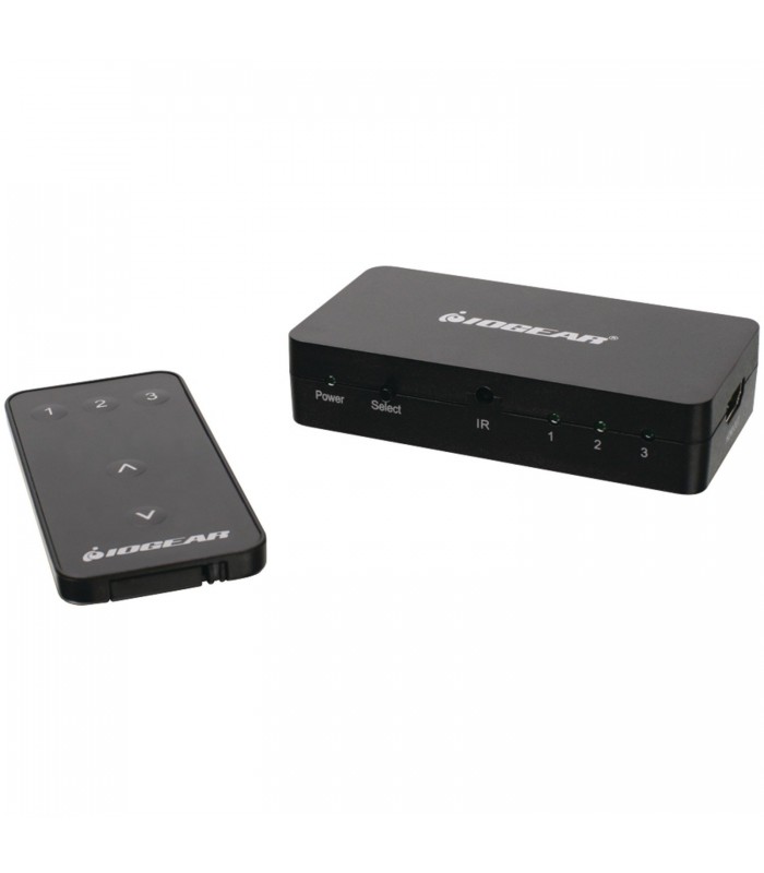 MULTIPLICADOR HDMI IOGEAR GHDSW3 3 ENTRADAS A 1 SALIDA HDMI +CONTROL REMOTO 