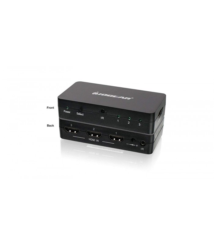 MULTIPLICADOR HDMI IOGEAR GHDSW3 3 ENTRADAS A 1 SALIDA HDMI +CONTROL REMOTO 