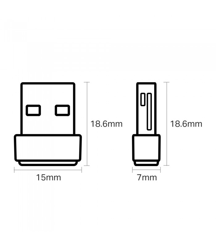 ADAPTADOR TP-LINK ARCHER T2U NANO USB INALÁMBRICO NANO DOBLE BANDA 2,4GHZ/5GHZ /AC600 / 600 MBPS /