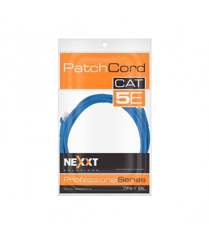 PATCH CORD NEXXT U/UTP RJ45 CAT5E 7FT/BL 2.31M AZUL 100Mbps 100MHz 4P 24AWG CM /AB360NXT13