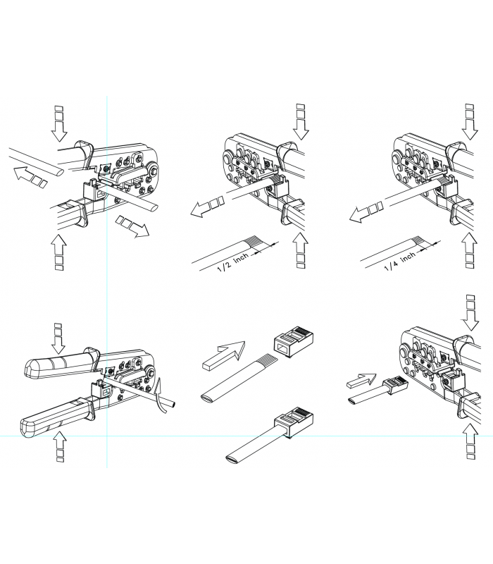 REMACHADORA NEXXT PRO-3S /8P8C/RJ45, 6P6C/RJ12, 6P4C/RJ11, 6P2C, 4P4C, 4P2C/ MODULAR CRIMPING TOOL/PTKCTR3RTST3S