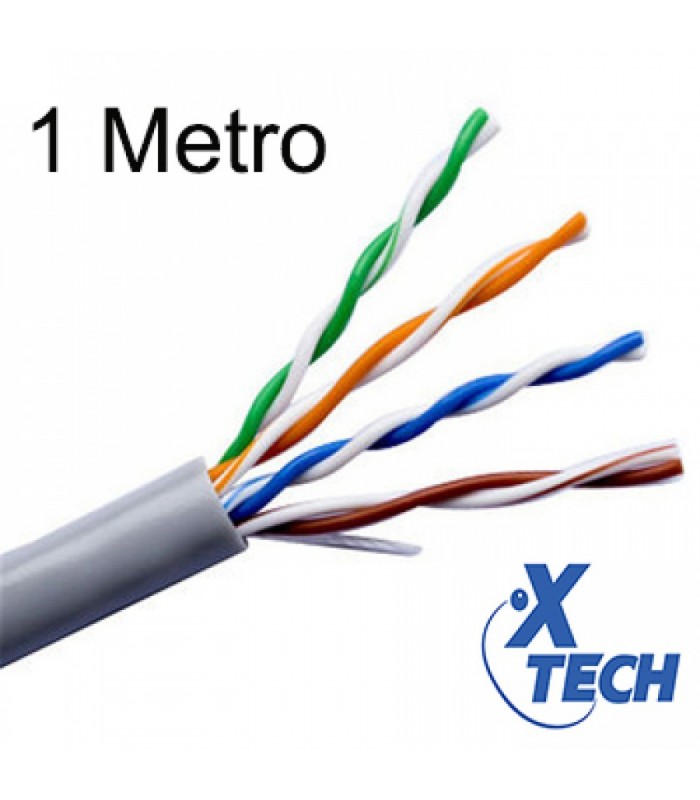 CABLE XTECH UTP CAT5E 4-PAIR GRIS 100Mbps 250Mhz 24AWG XTC-220
