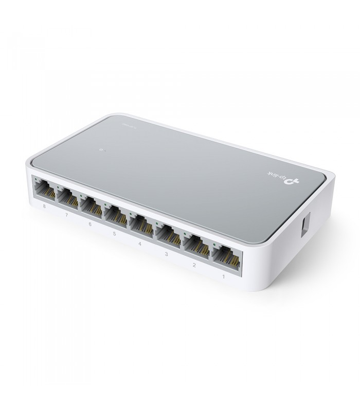 SWITCH TP-LINK TL-SF1008D 8PORT RJ45 10/100Mbps/AUTO/PLUG-PLAY/HASTA 200Mbps/ESCRITORIO
