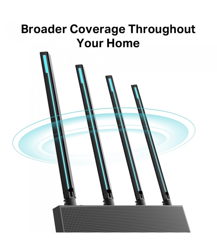 ROUTER TP-LINK ARCHER C80 AC1900/CPU 1.2GHz/MU-MIMO 2.4&5GHz/600+1300MBPS/4ANTENAS/Gigabit/IPTV-TV 4K/4-PTOS/MR/MAP