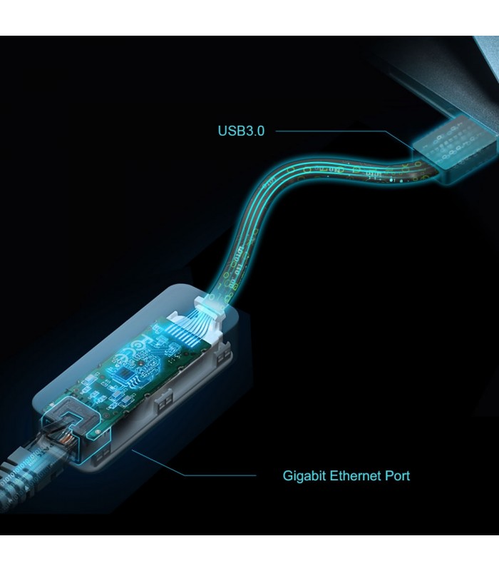 ADAPTADOR RED TP-LINK UE306 USB 3.0 A RJ45 GIGABIT X1 HEMBRA BK