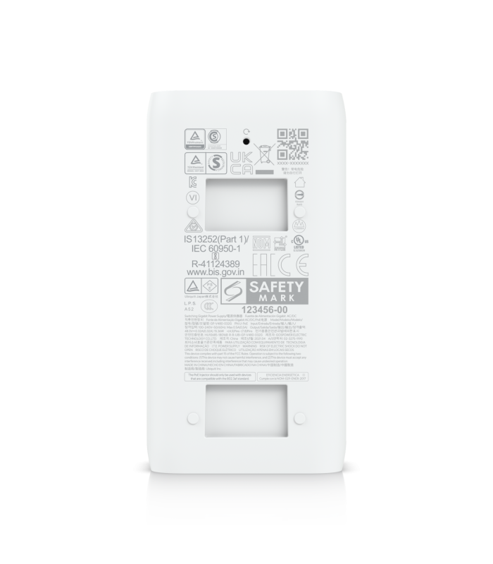 ADAPTADOR UBIQUITI POE 48V 0.32A (15W) POWER INJECTOR 100-240V~ US 50-60Hz GIGABIT LAN 802.3AF U-POE-AF WH