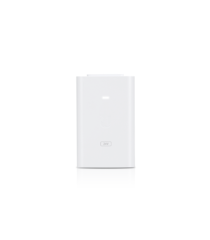 ADAPTADOR UBIQUITI POE 24V 0.3A (7W) POWER INJECTOR 100-240V~ US 50-60Hz GIGABIT LAN POE-24-7W-G-WH (Low-Power)