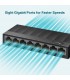 SWITCH TP-LINK LS1008G 8PORT RJ45 10/100/1000Mbps/GIGABIT/AUTO/PLUG-PLAY/ESCRITORIO