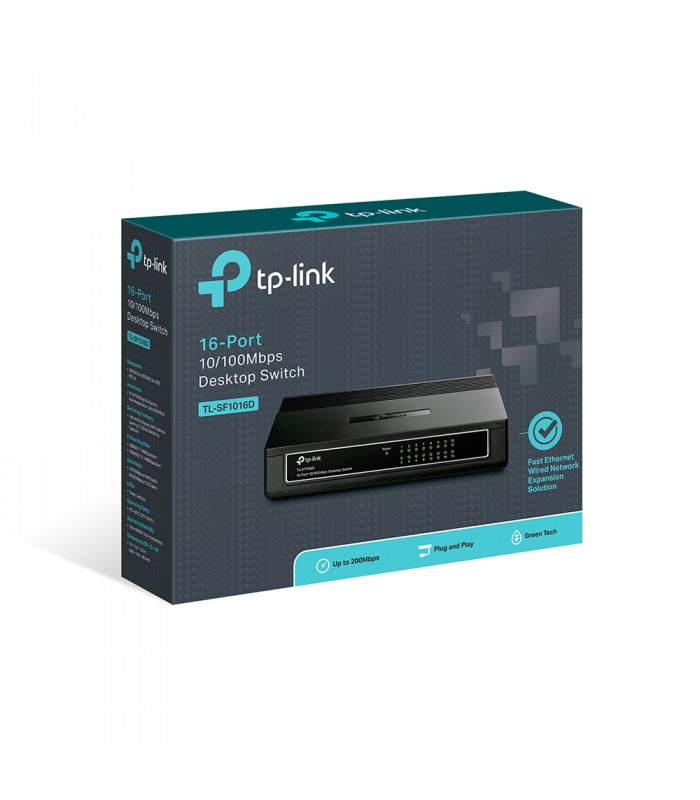 SWITCH TP-LINK TL-SF1016D 16PORT 10/100Mbps/RACK