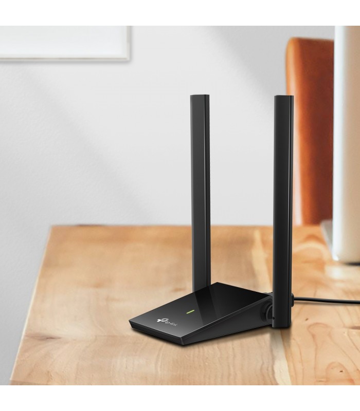 ADAPTADOR TP-LINK ARCHER T4U PLUS AC1300 USB-A INALÁMBRICO 2.4/5GHz 400-867Mbps/G-180°/MU-MIMO/USB 3.0/2ANT/5dBi ALTA GAIN/ BK