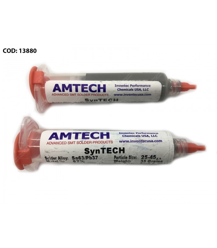 ESTAÑO PARA SOLDAR AMTECH SYNTECH SN63/PB37 35 GRAM SYRINGE
