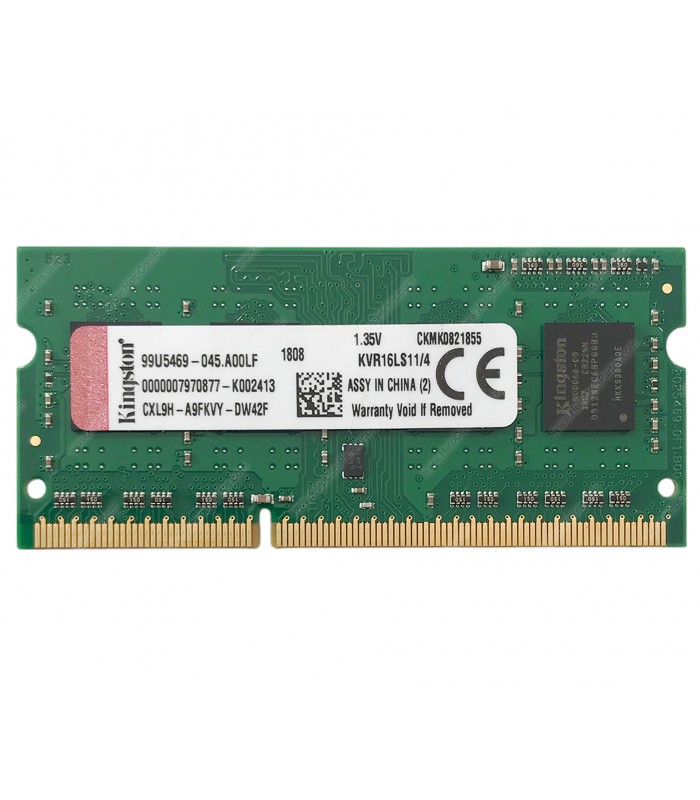 MEMORIA KINGSTON 4GB DDR3 1600MHZ SODIMM Non-ECC 1.35V CL11 204PIN KVR16LS11/4