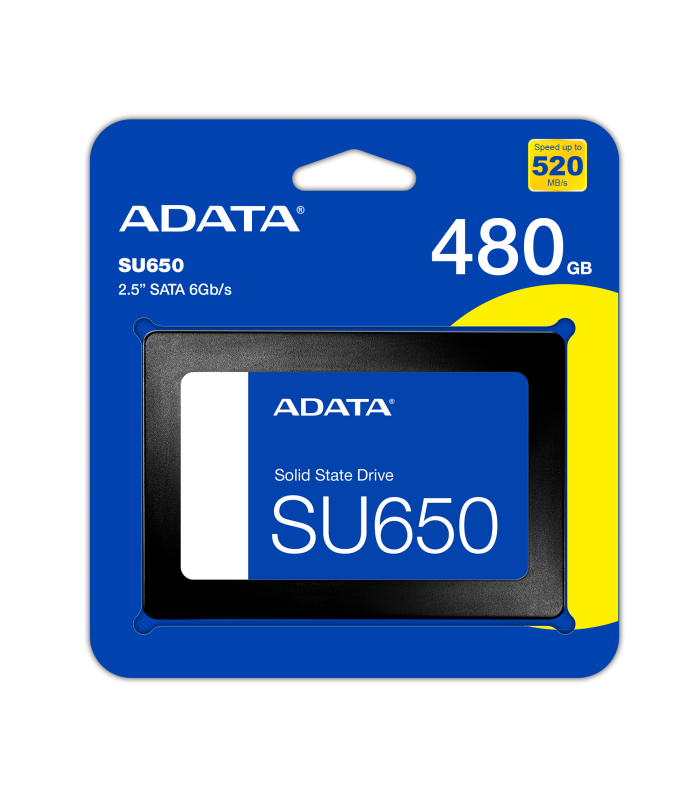 SSD ADATA ULTIMATE SU650 480GB 2.5"/7mm SATA III 6GB/S /3D NAND/ TW 280 / 520/450MB/s RW ASU650SS-480GT-R