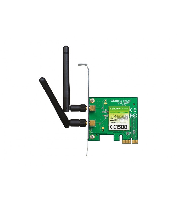 ADAPTADOR TP-LINK TL-WN881ND 300Mbps PCI-E N X1 INALÁMBRICO 2.4GHz 802.11n/MIMO/2ANT/2dBi/ BK