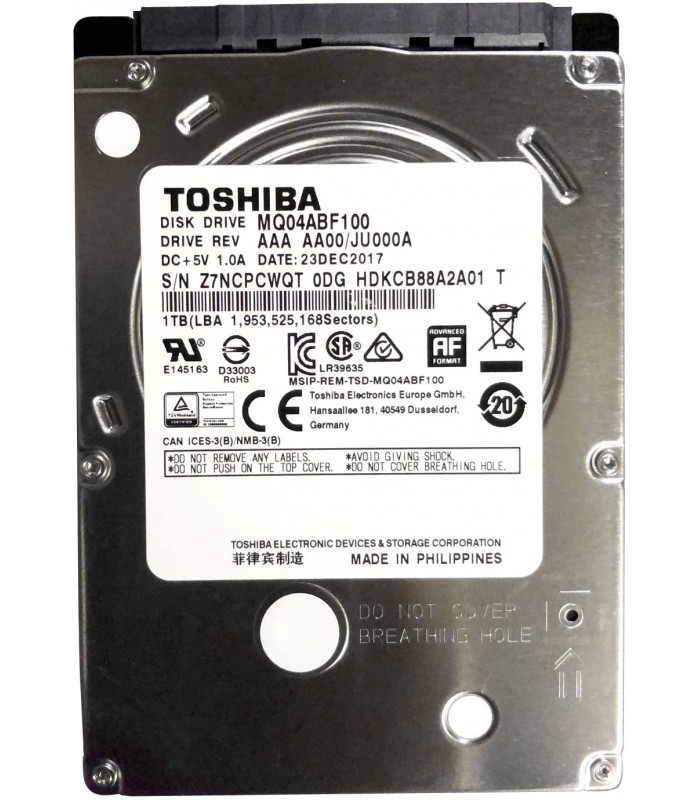 HDD TOSHIBA 1TB 2.5" 7mm SATA III, 6GBIT/S, 5400RPM, 128MB NOTEBOOK