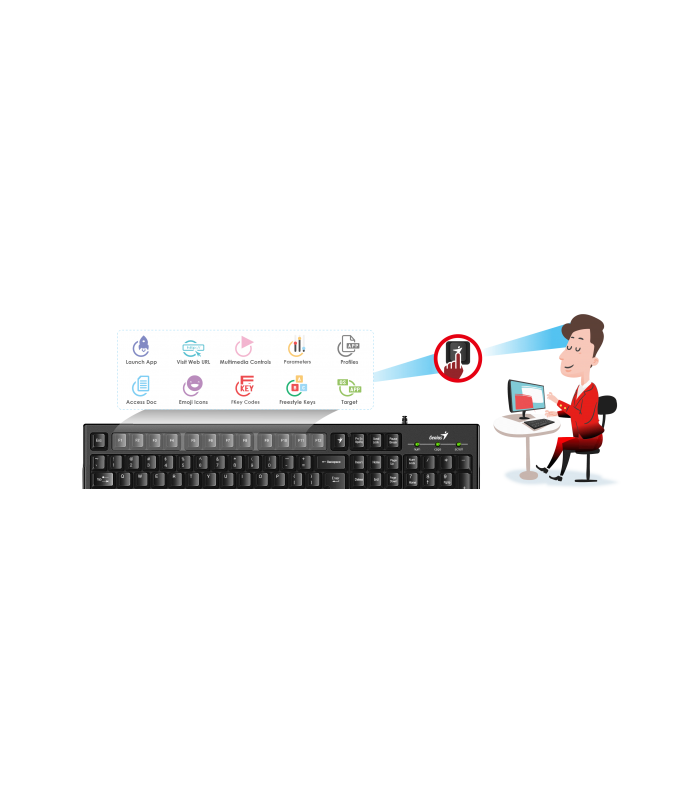 TECLADO GENIUS SMART KB-100 USB-A ALAMBRICO 1.5M NEGRO ESPAÑOL PC