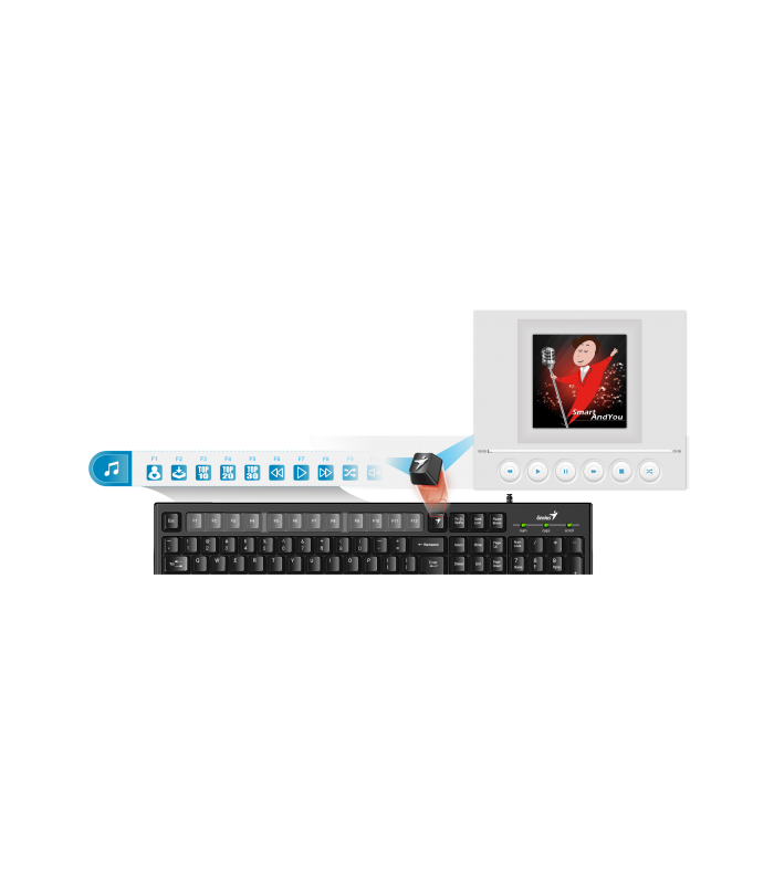 TECLADO GENIUS SMART KB-100 USB-A ALAMBRICO 1.5M NEGRO ESPAÑOL PC