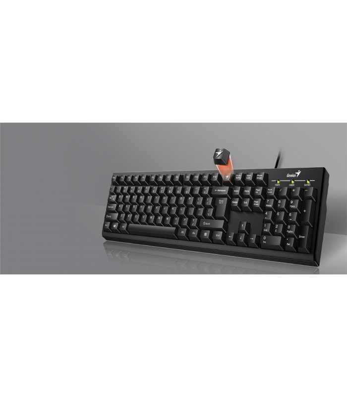 TECLADO GENIUS SMART KB-100 USB-A ALAMBRICO 1.5M NEGRO ESPAÑOL PC