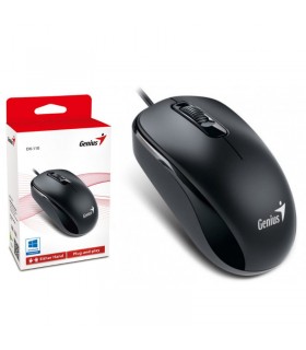 MOUSE GENIUS DX-110 G5 USB-A ALAMBRICO/NEGRO CALMA/OPTICO/3BOTONES/1200DPI/ 1.5M PC