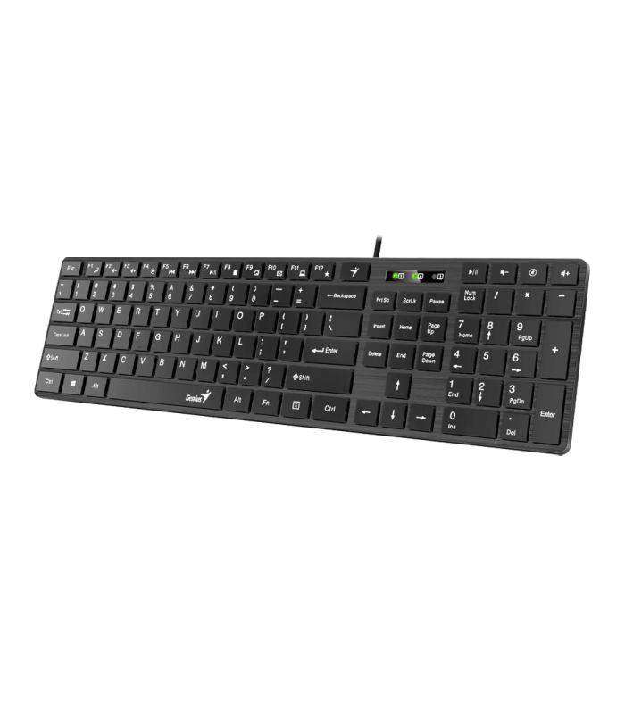 TECLADO GENIUS SLIMSTAR 126 NEGRO MULTIMEDIA USB ESPAÑOL PC