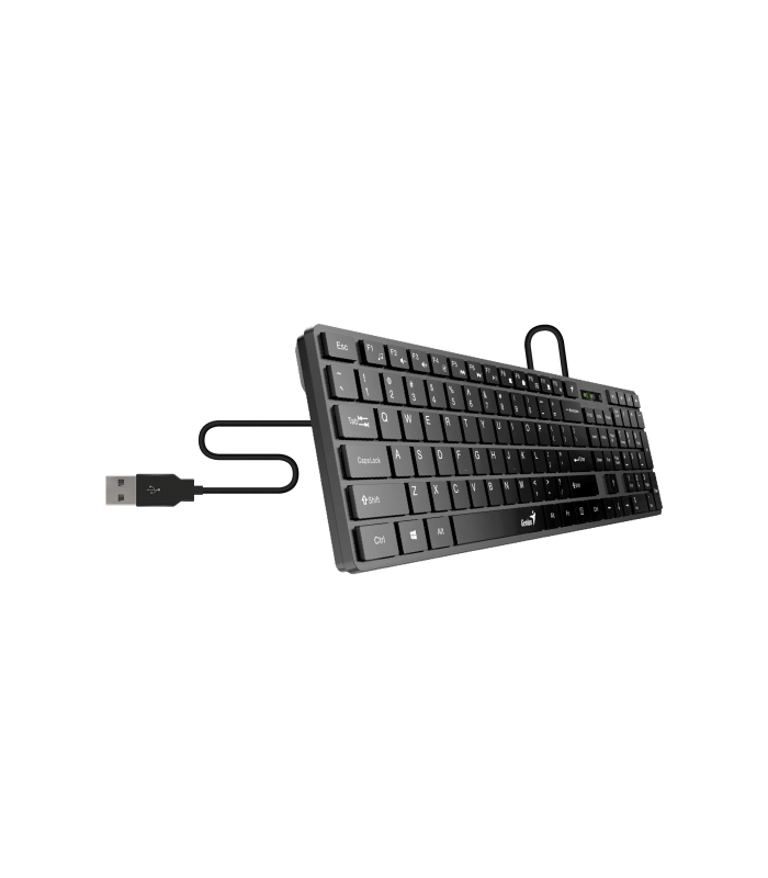 TECLADO GENIUS SLIMSTAR 126 NEGRO MULTIMEDIA USB ESPAÑOL PC