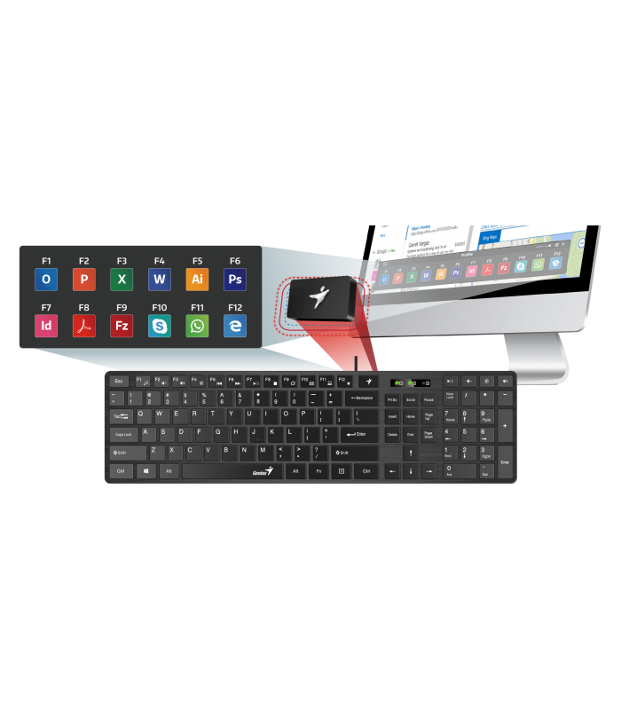 TECLADO GENIUS SLIMSTAR 126 NEGRO MULTIMEDIA USB ESPAÑOL PC