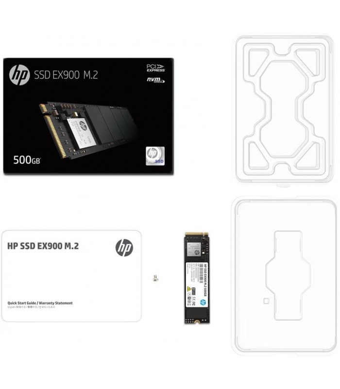 SSD HP EX900 500GB M.2 2280 NVMe PCIe 3.0 x4 Gen 3 3D NAND TLC / TBW 200 / 2100-1500/RW 2YY44AAABB