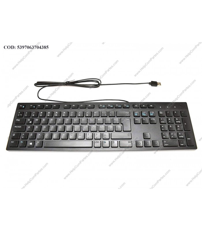 TECLADO DELL KB216-BK-LTN USB-A ALAMBRICO PC NEGRO ES LATINO 580-ADRC ORIG.