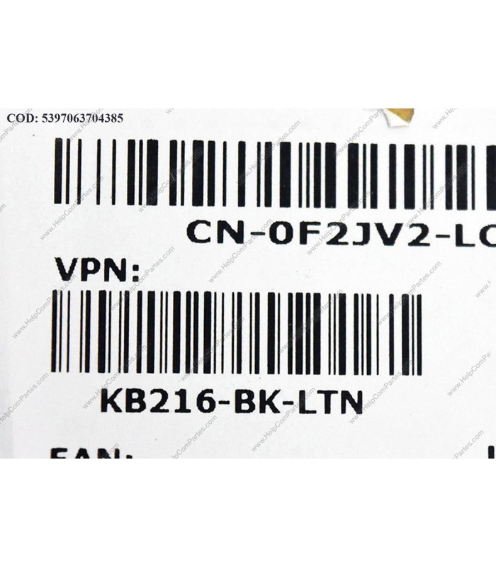 TECLADO DELL KB216-BK-LTN USB-A ALAMBRICO PC NEGRO ES LATINO 580-ADRC ORIG.
