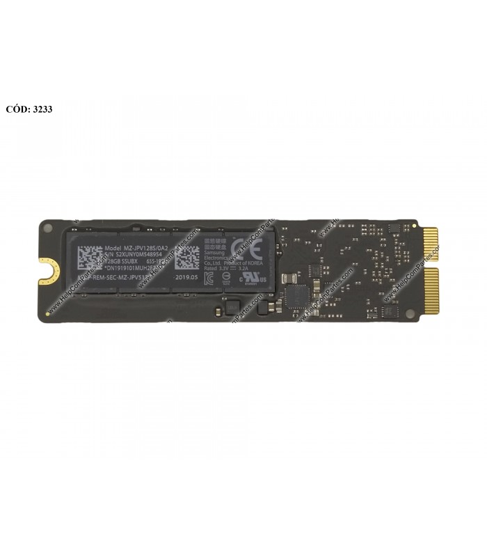 SSD APPLE 128GB, PCI-E 1300-1600MB/s MACBOOK AIR PRO 11" 13" 2013 2014 2015 A1466 A1465 655-1958A (DS)
