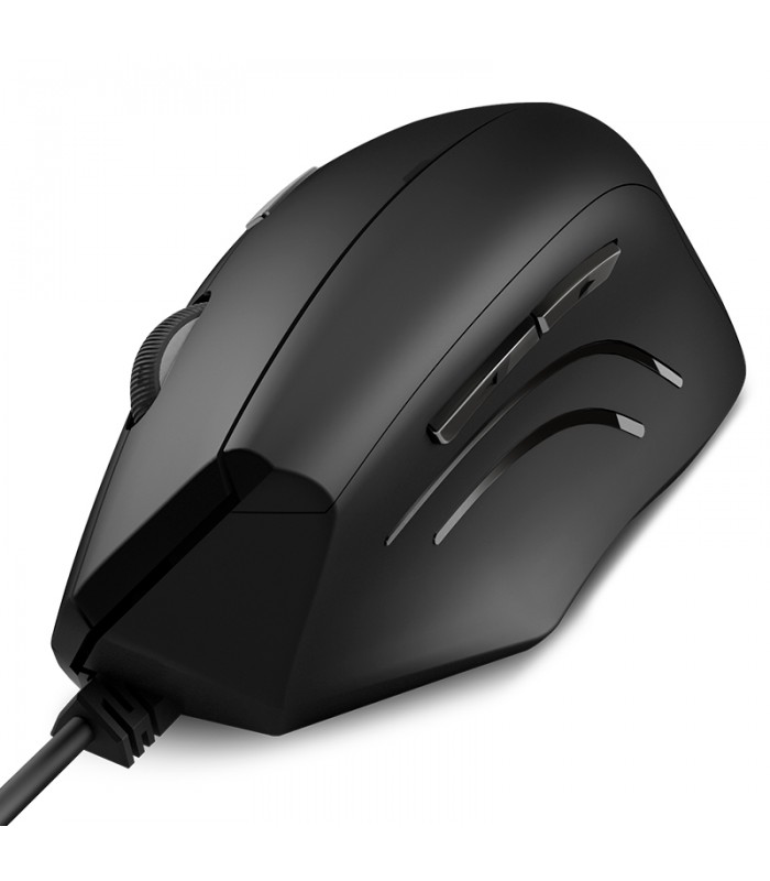 MOUSE KLIP XTREME KMO-505 KREST ERGONOMICO VERTICAL 6BOTONES USB ALAMBRICO PC NEGRO