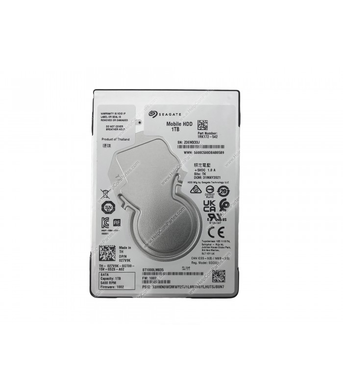 HDD SEAGATE MOBILE 1TB 2.5" 7mm SATA 6Gb/s 128MB 5400RPM/NOTEBOOK/ 027V9K