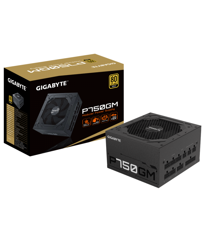 FUENTE DE PODER GIGABYTE P750GM 750W REALES/80 PLUS GOLD/ATX 20+4X1/EPS 4+4X2/PCI-E 6+2 X4/SATAX8/MOLEX X3/GP-P750GM