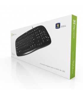 TECLADO KLIP XTREME KKS-050S USB-A ALAMBRICO ERGONOMICO NEGRO ESPAÑOL PC