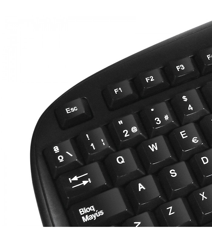 TECLADO KLIP XTREME KKS-050S USB-A ALAMBRICO ERGONOMICO NEGRO ESPAÑOL PC