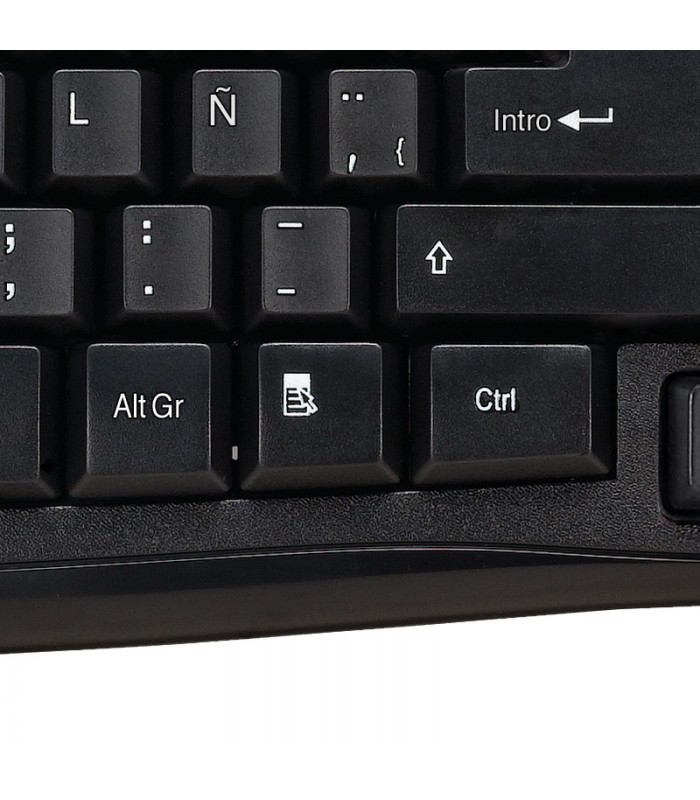 TECLADO KLIP XTREME KKS-050S USB-A ALAMBRICO ERGONOMICO NEGRO ESPAÑOL PC
