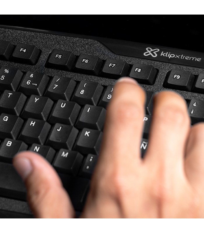 TECLADO KLIP XTREME KKS-050S USB-A ALAMBRICO ERGONOMICO NEGRO ESPAÑOL PC