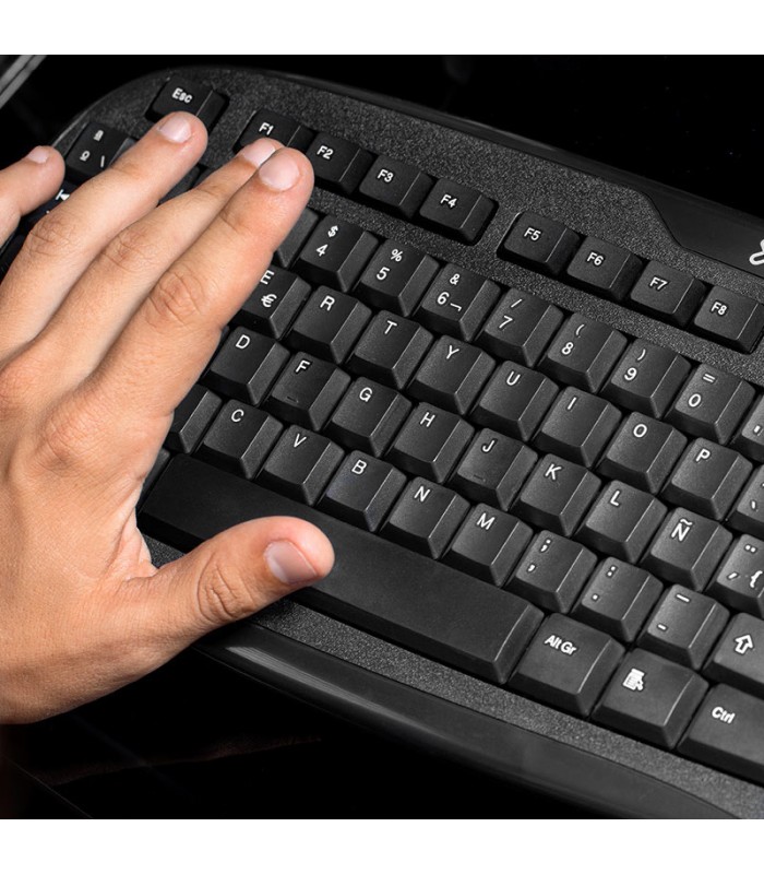 TECLADO KLIP XTREME KKS-050S USB-A ALAMBRICO ERGONOMICO NEGRO ESPAÑOL PC