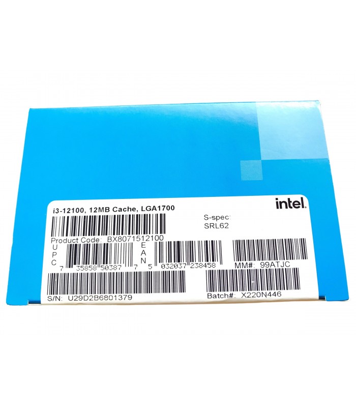 CPU INTEL i3-12100 3.30/TB 4.30GHz 4C 12MB LGA1700 89W BX8071512100 12th GEN
