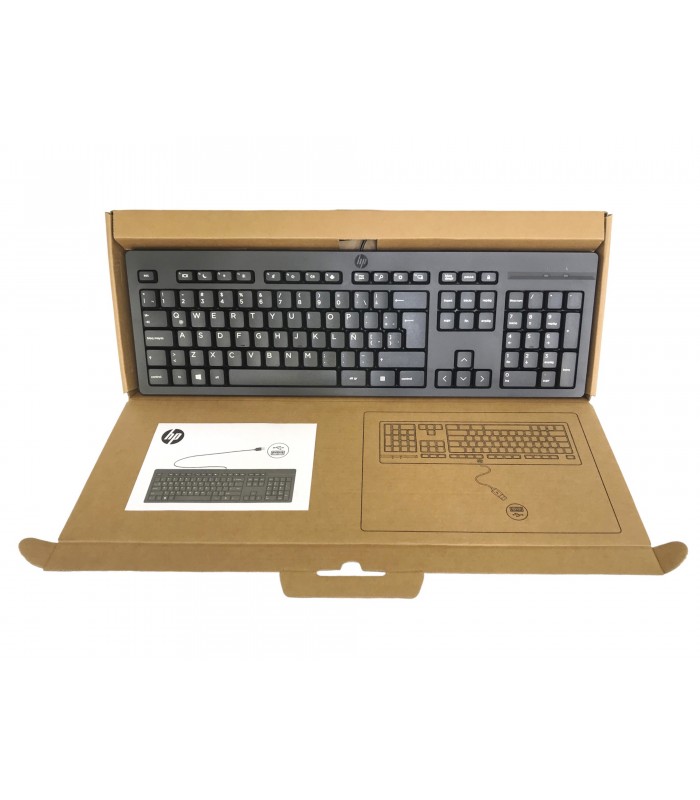 TECLADO HP 125-BK USB-A ALAMBRICO / NEGRO / PC LA / 266C9AAABM / ORIG.