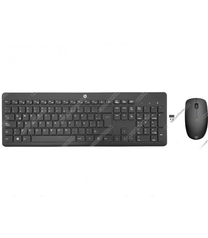 TECLADO+MOUSE HP 235 INALÁMBRICO 2.4 GHz /KEY+MOUSE BATT 16 MESES/ PC LATINO 1Y4D0AAABM M42114-161 BK ORIG.