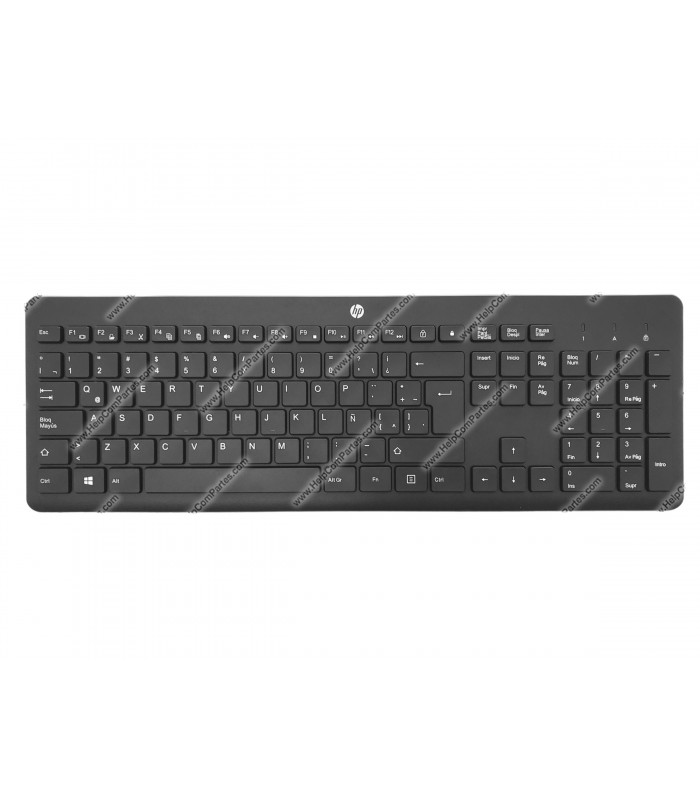 TECLADO+MOUSE HP 235 INALÁMBRICO 2.4 GHz /KEY+MOUSE BATT 16 MESES/ PC LATINO 1Y4D0AAABM M42114-161 BK ORIG.