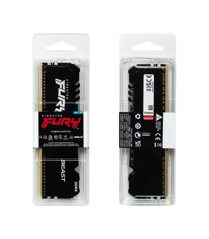 MEMORIA KINGSTON HYPERX FURY 8GB DDR4 3200MHZ UDIMM Non-ECC CL16 288PIN 1.35V PC RGB KF432C16BBA/8