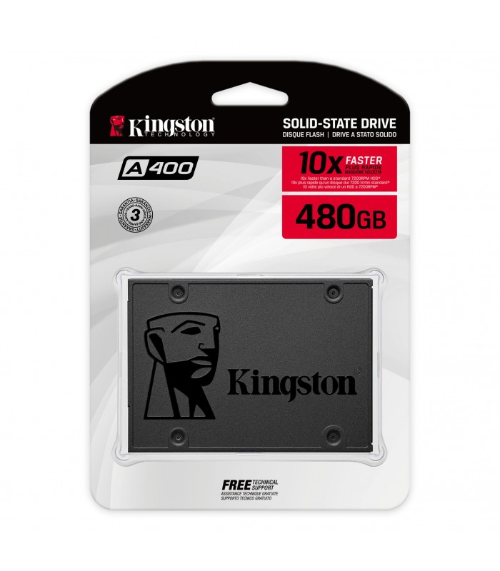 SSD KINGSTON A400 480GB 2.5"/7mm SATA III 6GB/S /3D NAND/ TW 160 / 500/450MB/s RW SA400S37/480G