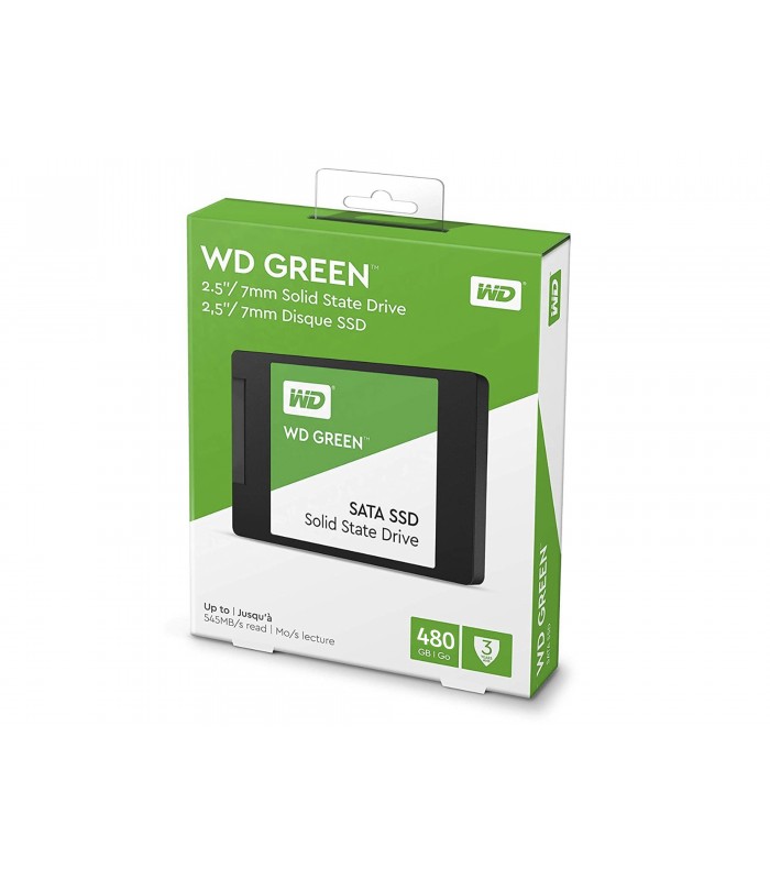 SSD WD GREEN 480GB 2.5"/7mm SATA III 6GB/S, 545MB/s R - WDS480G3G0A