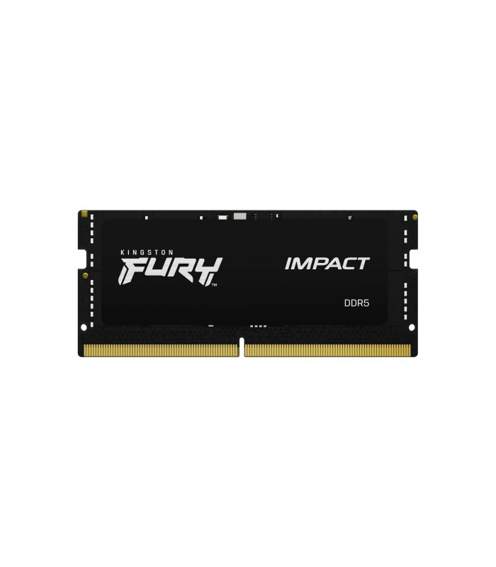 MEMORIA KINGSTON FURY IMPACT 16GB DDR5 4800MHZ SODIMM Non-ECC 1.1V CL40 262PIN BLACK/ KF548S38IB-16